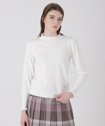フリルディテールニットプルオーバー