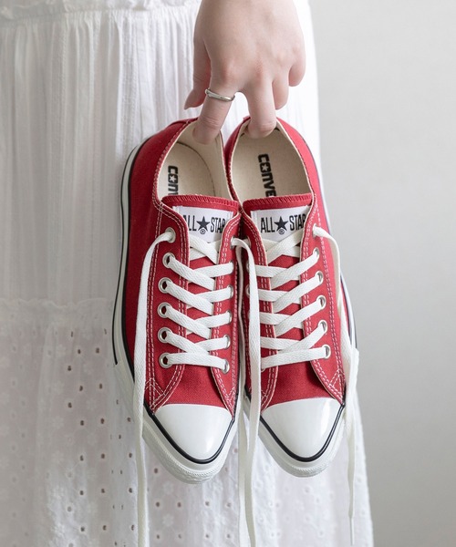 CONVERSE(コンバース)の「CONVERSE コンバース ALL STAR POINTEDTOE OX オールスター ポインテッドトゥ ローカット スニーカー(スニーカー・レディース・レッド/ブラック×ブラック/ブラック/ホワイト・23.0cm/23.5cm/24.0cm/24.5cm/25.0cm)」の4枚目の写真