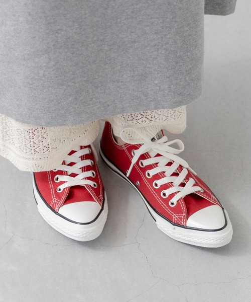 CONVERSE(コンバース)の「CONVERSE コンバース ALL STAR POINTEDTOE OX オールスター ポインテッドトゥ ローカット スニーカー(スニーカー・レディース・レッド/ブラック×ブラック/ブラック/ホワイト・23.0cm/23.5cm/24.0cm/24.5cm/25.0cm)」の8枚目の写真