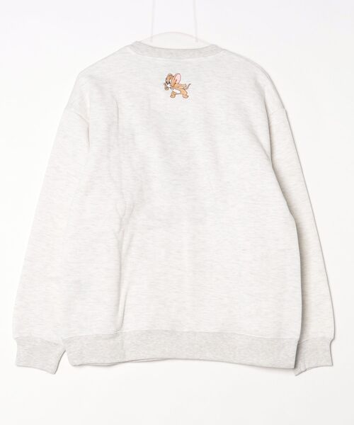 Tom&Jerry(トムアンドジェリー)の「【TOM & JERRY/トムとジェリー】キャラクターアップリケクルーネックスウェット(裏起毛) ユニセックス(スウェット・レディース・オフホワイト/スミクロ/グレイッシュベージュ/オートミール/ブラック/サックスブルー・LARGE/MEDIUM)」の11枚目の写真