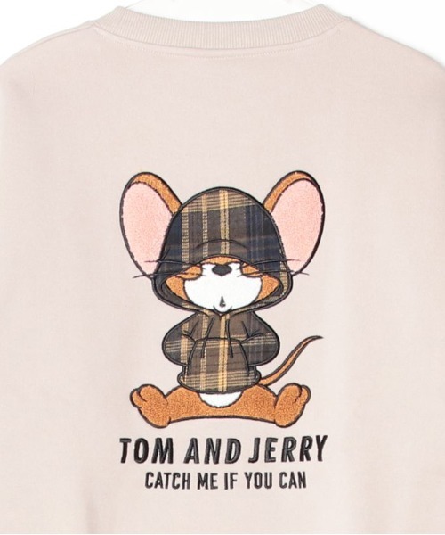 Tom&Jerry(トムアンドジェリー)の「【TOM & JERRY/トムとジェリー】キャラクターアップリケクルーネックスウェット(裏起毛) ユニセックス(スウェット・レディース・オフホワイト/スミクロ/グレイッシュベージュ/オートミール/ブラック/サックスブルー・LARGE/MEDIUM)」の22枚目の写真