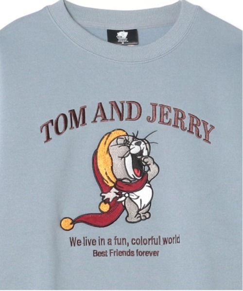 Tom&Jerry(トムアンドジェリー)の「【TOM & JERRY/トムとジェリー】キャラクターアップリケクルーネックスウェット(裏起毛) ユニセックス(スウェット・レディース・オフホワイト/スミクロ/グレイッシュベージュ/オートミール/ブラック/サックスブルー・LARGE/MEDIUM)」の21枚目の写真