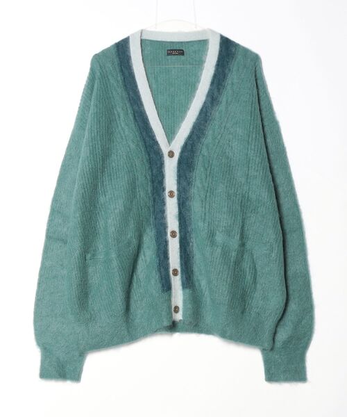 F-LAGSTUF-F（フラグスタフ）の「MOHAIR CARDIGAN（カーディガン/ボレロ・メンズ・グリーン/グレー・X-LARGE/LARGE/MEDIUM）」の2枚目の写真