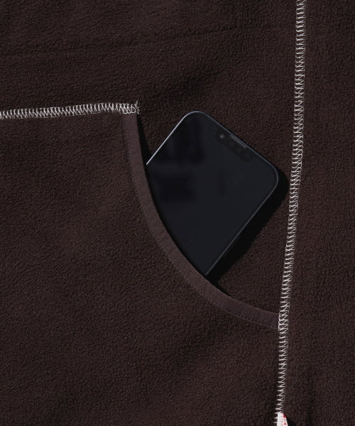 AECA（エイカ）の「AECA EVERLIGHT FLEECE ZIP UP HOODIE-BROWN（その他アウター・レディース・その他・S/M/L）」の8枚目の写真