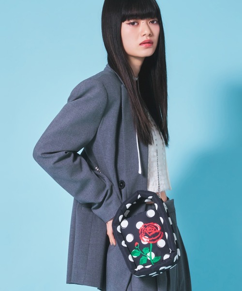 Casselini(キャセリーニ)の「Casselini(キャセリーニ)Muse Box Mini Bag(ショルダーバッグ・レディース・ブラック/イエロー・FREE)」の4枚目の写真