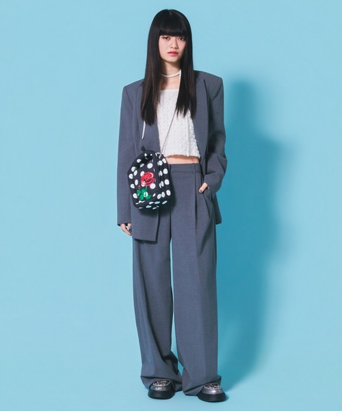 Casselini(キャセリーニ)の「Casselini(キャセリーニ)Muse Box Mini Bag(ショルダーバッグ・レディース・ブラック/イエロー・FREE)」の7枚目の写真