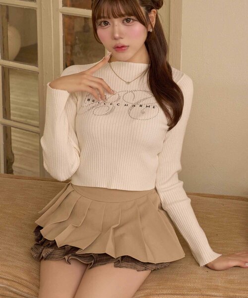 Belle Charme(ベルシャルム)の「【Belle Charme】Mix Check Pleats Skirt(スカート・レディース・ブラック/グレー/ベージュ・FREE)」の20枚目の写真
