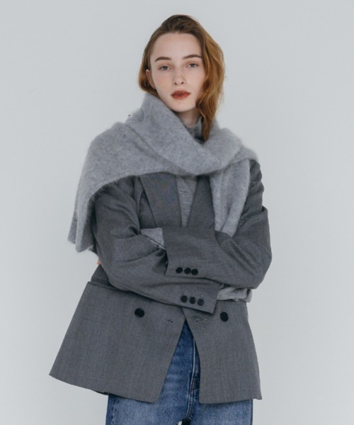 CREDONA(クレドナ)の「MINK FINISH CREW-NECK KNIT TOP/ミンクフィニッシュクルーネックニット(ニット/セーター・レディース・ブラウン/ピンク/グレー/イエロー・FREE)」の1枚目の写真