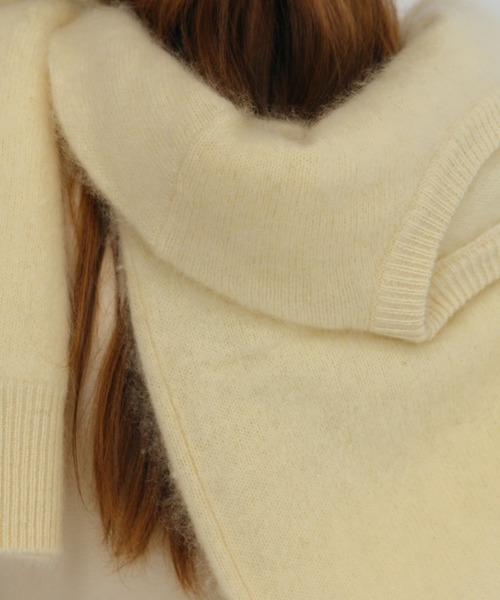 CREDONA(クレドナ)の「MINK FINISH CREW-NECK KNIT TOP/ミンクフィニッシュクルーネックニット(ニット/セーター・レディース・ブラウン/ピンク/グレー/イエロー・FREE)」の10枚目の写真