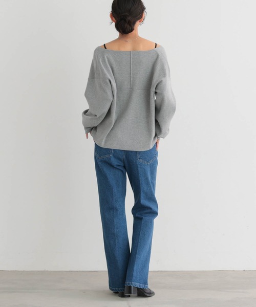 for/c（フォーシー）の「[低身長/高身長向けサイズ有]ストレッチセミフレアデニムパンツ【サスティナブル】（その他パンツ・レディース・インディゴブルー/グレー/ブルー・L/M/TM/PM/LL）」の8枚目の写真