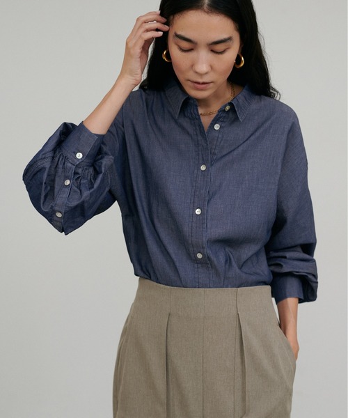 LARUTA（ラルータ）の「【LARUTA】ドルマンショルダーシアーデニムシャツ（シャツ/ブラウス・レディース・ブルー系その他2/ブルー・FREE）」の21枚目の写真