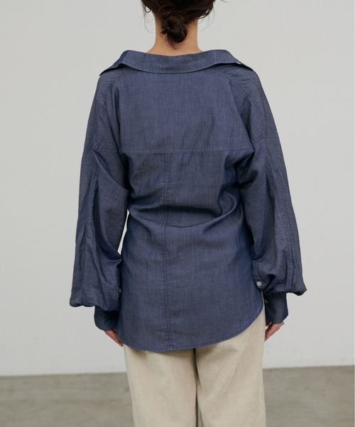 LARUTA（ラルータ）の「【LARUTA】ドルマンショルダーシアーデニムシャツ（シャツ/ブラウス・レディース・ブルー系その他2/ブルー・FREE）」の16枚目の写真
