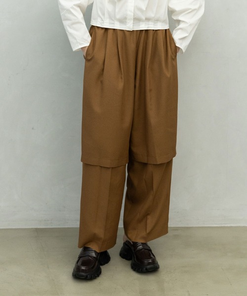 MARECHAL TERRE(マルシャルテル)の「レイヤードパンツ(その他パンツ・レディース・ブラック/グレー/ブラウン/チャコールグレー・MEDIUM)」の1枚目の写真