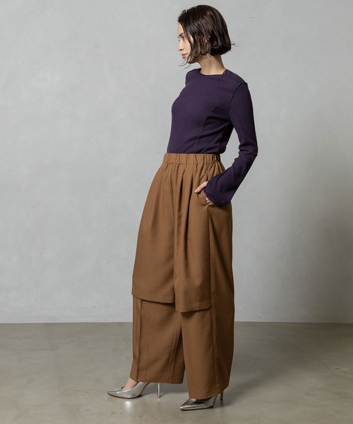MARECHAL TERRE(マルシャルテル)の「レイヤードパンツ(その他パンツ・レディース・ブラック/グレー/ブラウン/チャコールグレー・MEDIUM)」の11枚目の写真