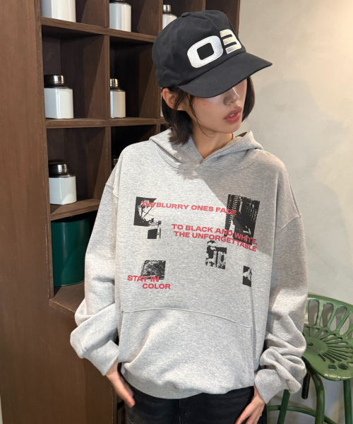 AMOU(アモウ)の「Fade Picture Hoodie GRAY(パーカー・レディース・その他・1/2)」の3枚目の写真