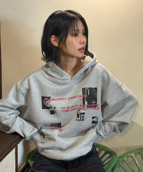 AMOU(アモウ)の「Fade Picture Hoodie GRAY(パーカー・レディース・その他・1/2)」の2枚目の写真