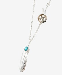 rehacer（レアセル）の「STUDIO T&Y : Point Turquoise Feather Necklace / ポイント ターコイズフェザー ネックレス（ネックレス）」