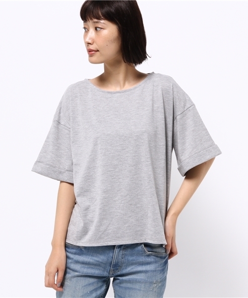 earth music&ecology(アースミュージックアンドエコロジー)の「フレアスリーブカットプルオーバー(Tシャツ/カットソー・レディース・オレンジ/ネイビー/オフホワイト/LT.Gray/ブルー・FREE)」の14枚目の写真