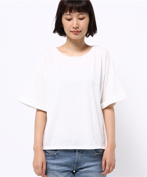 earth music&ecology(アースミュージックアンドエコロジー)の「フレアスリーブカットプルオーバー(Tシャツ/カットソー・レディース・オレンジ/ネイビー/オフホワイト/LT.Gray/ブルー・FREE)」の10枚目の写真