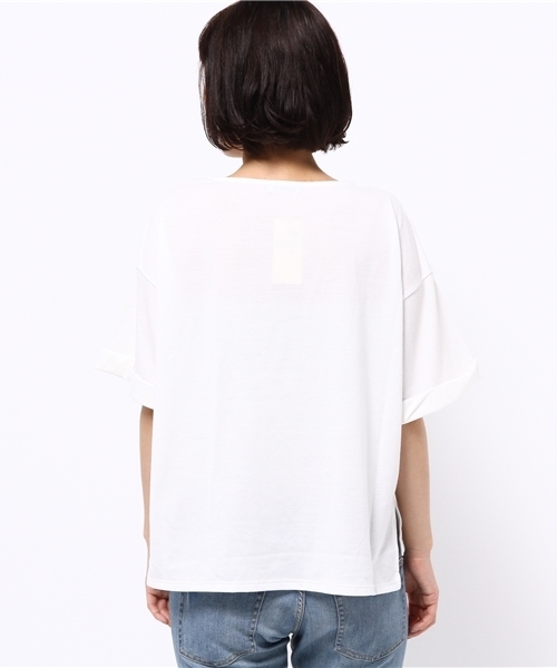 earth music&ecology(アースミュージックアンドエコロジー)の「フレアスリーブカットプルオーバー(Tシャツ/カットソー・レディース・オレンジ/ネイビー/オフホワイト/LT.Gray/ブルー・FREE)」の12枚目の写真