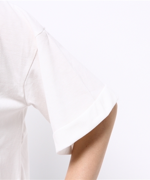 earth music&ecology(アースミュージックアンドエコロジー)の「フレアスリーブカットプルオーバー(Tシャツ/カットソー・レディース・オレンジ/ネイビー/オフホワイト/LT.Gray/ブルー・FREE)」の7枚目の写真