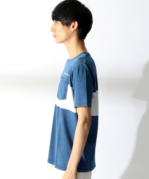 MYSELF ABAHOUSE（マイセルフアバハウス）の「インディゴボーダーポケＴシャツ | マイセルフ（Tシャツ/カットソー・メンズ・インディゴブルー・MEDIUM/LARGE）」の9枚目の写真