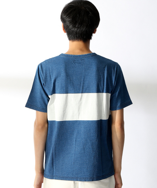 MYSELF ABAHOUSE（マイセルフアバハウス）の「インディゴボーダーポケＴシャツ | マイセルフ（Tシャツ/カットソー・メンズ・インディゴブルー・MEDIUM/LARGE）」の10枚目の写真