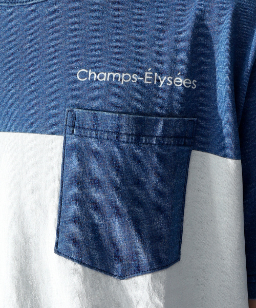 MYSELF ABAHOUSE（マイセルフアバハウス）の「インディゴボーダーポケＴシャツ | マイセルフ（Tシャツ/カットソー・メンズ・インディゴブルー・MEDIUM/LARGE）」の12枚目の写真
