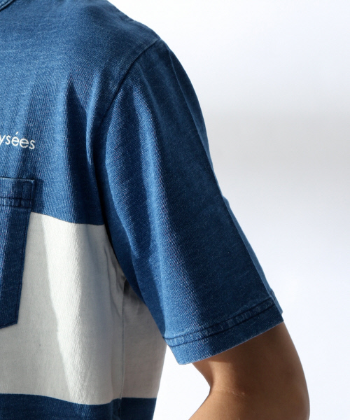 MYSELF ABAHOUSE（マイセルフアバハウス）の「インディゴボーダーポケＴシャツ | マイセルフ（Tシャツ/カットソー・メンズ・インディゴブルー・MEDIUM/LARGE）」の13枚目の写真