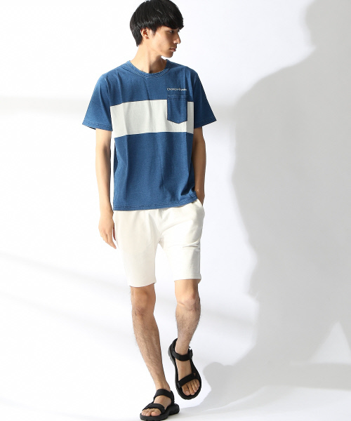 MYSELF ABAHOUSE（マイセルフアバハウス）の「インディゴボーダーポケＴシャツ | マイセルフ（Tシャツ/カットソー・メンズ・インディゴブルー・MEDIUM/LARGE）」の14枚目の写真