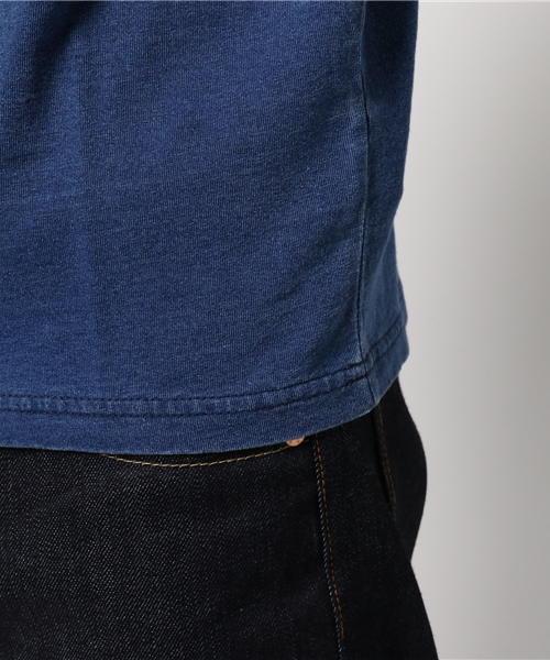 MYSELF ABAHOUSE（マイセルフアバハウス）の「インディゴボーダーポケＴシャツ | マイセルフ（Tシャツ/カットソー・メンズ・インディゴブルー・MEDIUM/LARGE）」の7枚目の写真