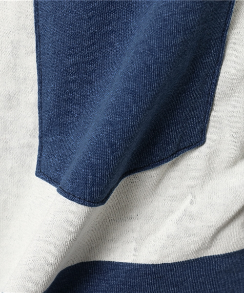 MYSELF ABAHOUSE（マイセルフアバハウス）の「インディゴボーダーポケＴシャツ | マイセルフ（Tシャツ/カットソー・メンズ・インディゴブルー・MEDIUM/LARGE）」の8枚目の写真