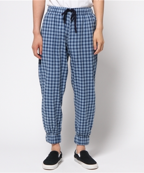 Denime（ドゥニーム）の「インディゴチェックジョガーパンツ（その他パンツ・メンズ・ライトインディゴブルー/インディゴブルー・MEDIUM/LARGE）」の5枚目の写真