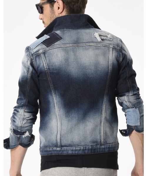 tight knit-denim blouson USED tight knit-denim blouson USED