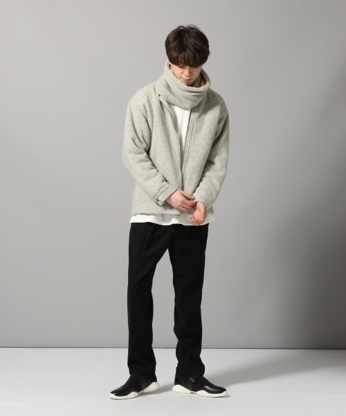 HARE（ハレ）の「スライバーノーカラーブルゾン(HARE)（ブルゾン・メンズ・ブラウン/グレー・SMALL/MEDIUM）」の3枚目の写真