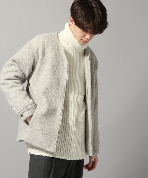 HARE（ハレ）の「スライバーノーカラーブルゾン(HARE)（ブルゾン・メンズ・ブラウン/グレー・SMALL/MEDIUM）」の18枚目の写真
