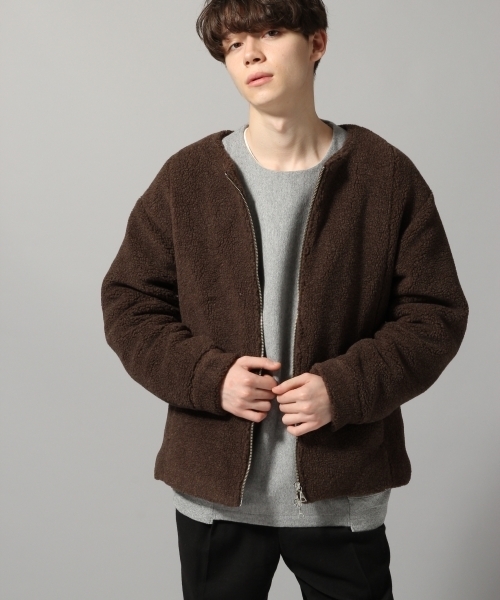 HARE（ハレ）の「スライバーノーカラーブルゾン(HARE)（ブルゾン・メンズ・ブラウン/グレー・SMALL/MEDIUM）」の19枚目の写真