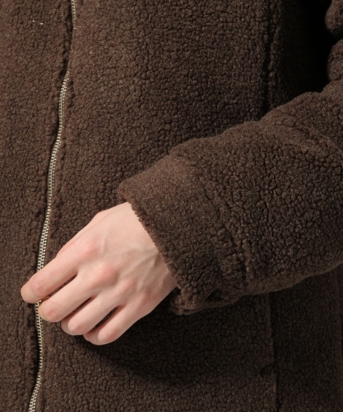 HARE（ハレ）の「スライバーノーカラーブルゾン(HARE)（ブルゾン・メンズ・ブラウン/グレー・SMALL/MEDIUM）」の13枚目の写真