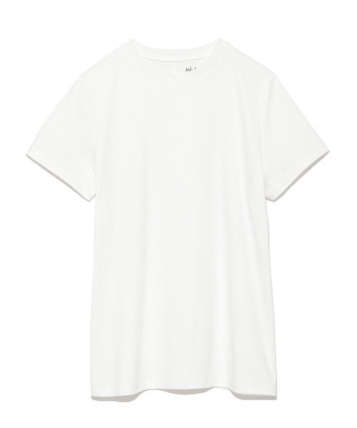 Mila Owen(ミラオーウェン)の「ハイラインクルーネックTシャツ(Tシャツ/カットソー・レディース・ホワイト/パープル/グレー・FREE)」の2枚目の写真