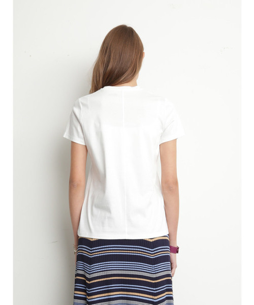 Mila Owen(ミラオーウェン)の「ハイラインクルーネックTシャツ(Tシャツ/カットソー・レディース・ホワイト/パープル/グレー・FREE)」の5枚目の写真