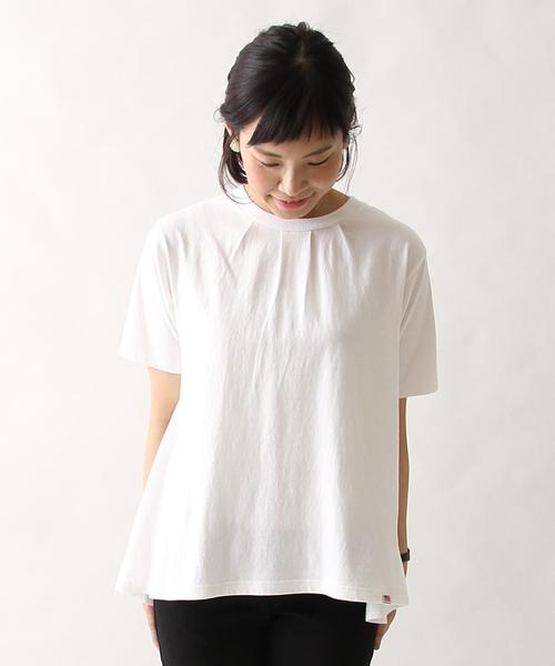 coen（コーエン）の「USAコットンドレープヘムロングＴシャツ（Tシャツ/カットソー・レディース・ホワイト/ネイビー/グレー/ライトピンク・FREE）」の5枚目の写真