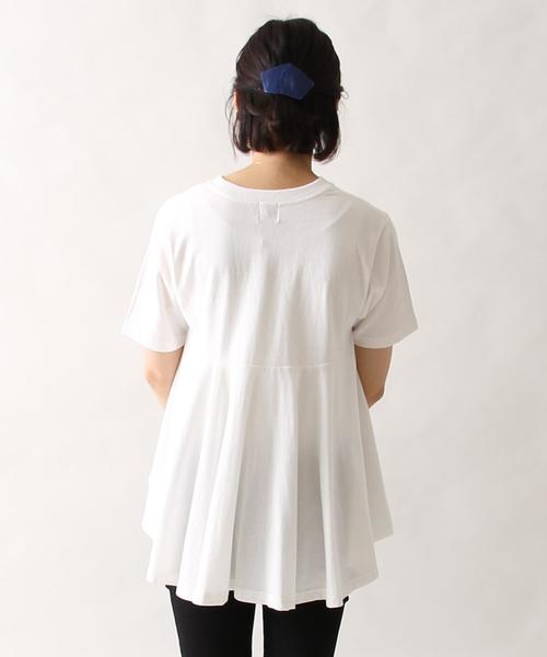 coen（コーエン）の「USAコットンドレープヘムロングＴシャツ（Tシャツ/カットソー・レディース・ホワイト/ネイビー/グレー/ライトピンク・FREE）」の6枚目の写真