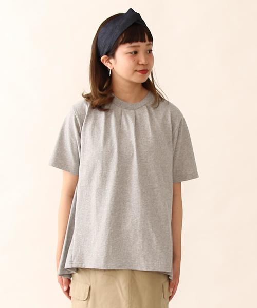 coen（コーエン）の「USAコットンドレープヘムロングＴシャツ（Tシャツ/カットソー・レディース・ホワイト/ネイビー/グレー/ライトピンク・FREE）」の21枚目の写真