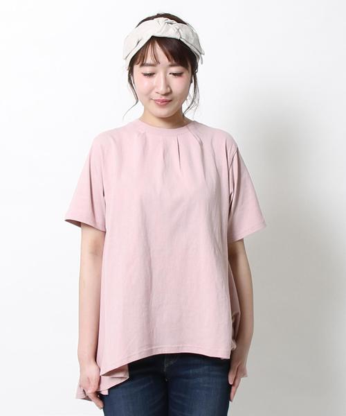 coen（コーエン）の「USAコットンドレープヘムロングＴシャツ（Tシャツ/カットソー・レディース・ホワイト/ネイビー/グレー/ライトピンク・FREE）」の13枚目の写真