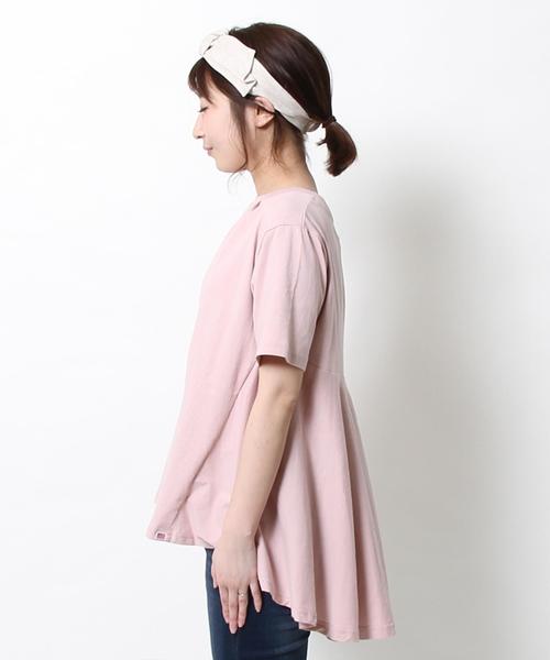 coen（コーエン）の「USAコットンドレープヘムロングＴシャツ（Tシャツ/カットソー・レディース・ホワイト/ネイビー/グレー/ライトピンク・FREE）」の14枚目の写真