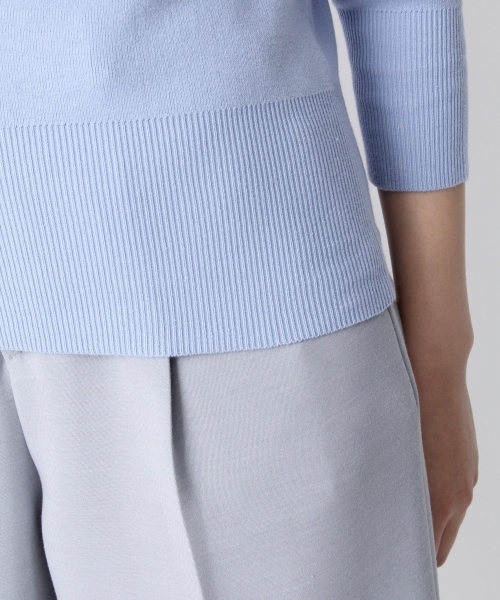 Andemiu（アンデミュウ）の「【取り外し可能なバックアクセ付き】アクセツキＶネックニット８分袖750669（ニット/セーター・レディース・イエロー/ライトブルー/ホワイト/ライトグレー・FREE）」の22枚目の写真