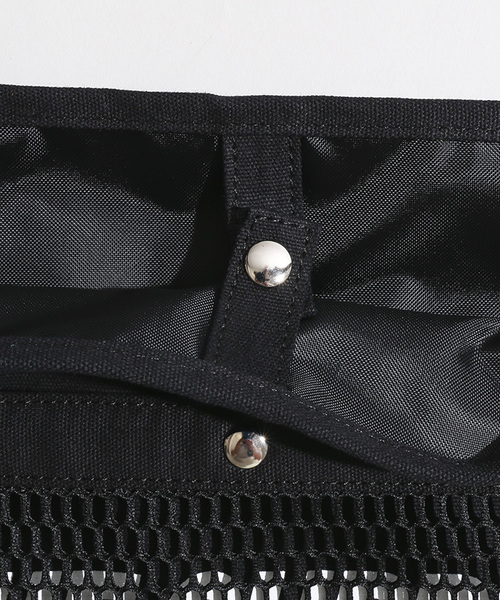 WEGO（ウィゴー）の「WEGO/メッシュポケット2WAYトートバッグ（トートバッグ・メンズ・ブラック/ライトインディゴブルー/オレンジ/ホワイト・FREE）」の5枚目の写真