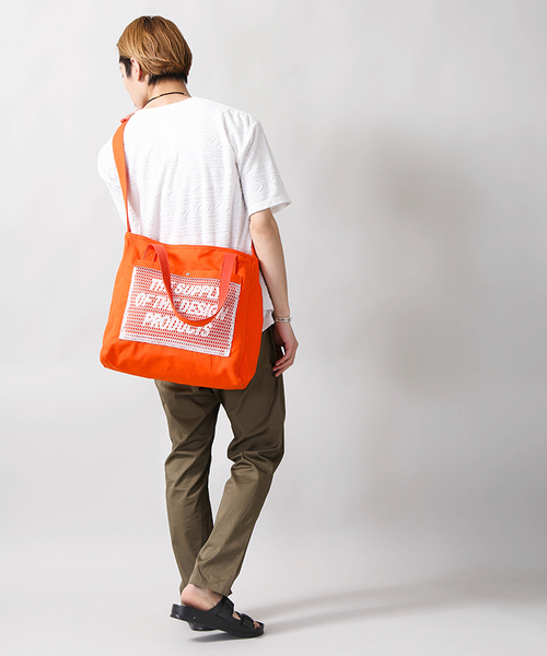 WEGO（ウィゴー）の「WEGO/メッシュポケット2WAYトートバッグ（トートバッグ・メンズ・ブラック/ライトインディゴブルー/オレンジ/ホワイト・FREE）」の16枚目の写真