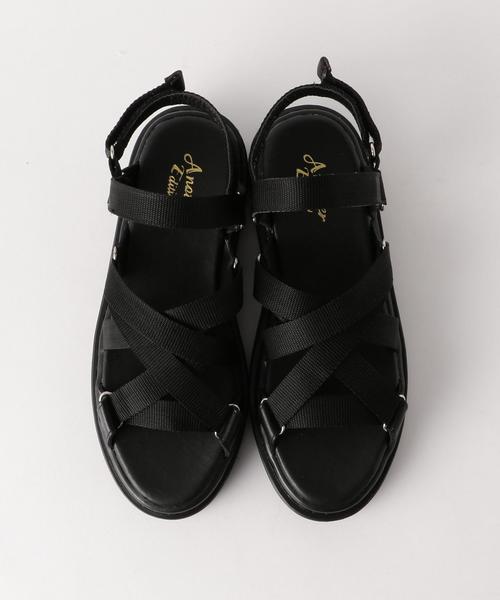 Another Edition（アナザーエディション）の「テープサンダル ◆（サンダル・レディース・オフホワイト/ブラック・MEDIUM/SMALL）」の3枚目の写真
