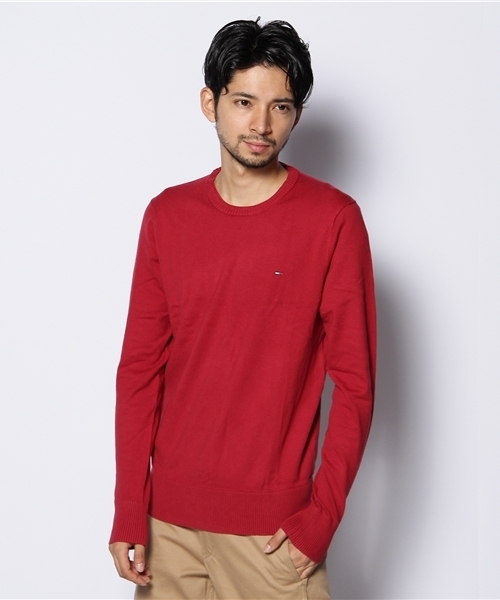 TOMMY HILFIGER(トミーヒルフィガー)の「TAMBER CREW NECK SWEATER (ニット/セーター・メンズ・ホワイト/ブラック/オリーブ/ピンク/レッド・SMALL/MEDIUM/LARGE)」の5枚目の写真